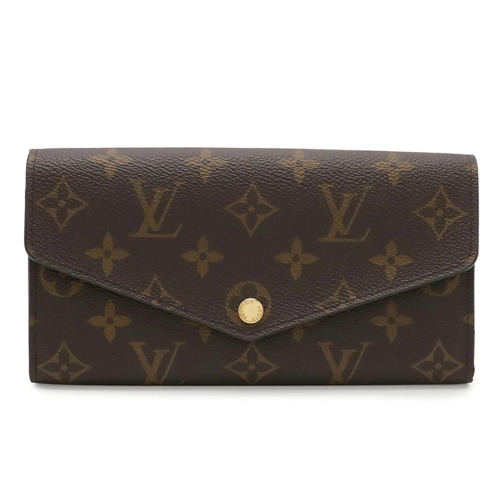 LOUIS VUITTON Monogram Portefeuille Sarah Bi fold Long Wallet Fuschia Pink